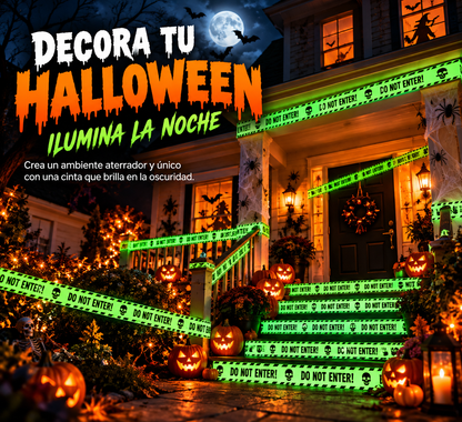 Cinta de Halloween que Brilla en la Oscuridad