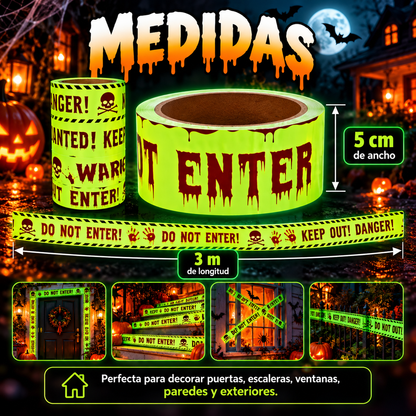 Cinta de Halloween que Brilla en la Oscuridad